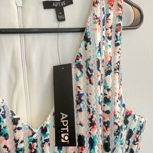Apt. 9 Floral V-Neck Sleeveless Fit & Flare Dress Size 14, Cocktail Party dress